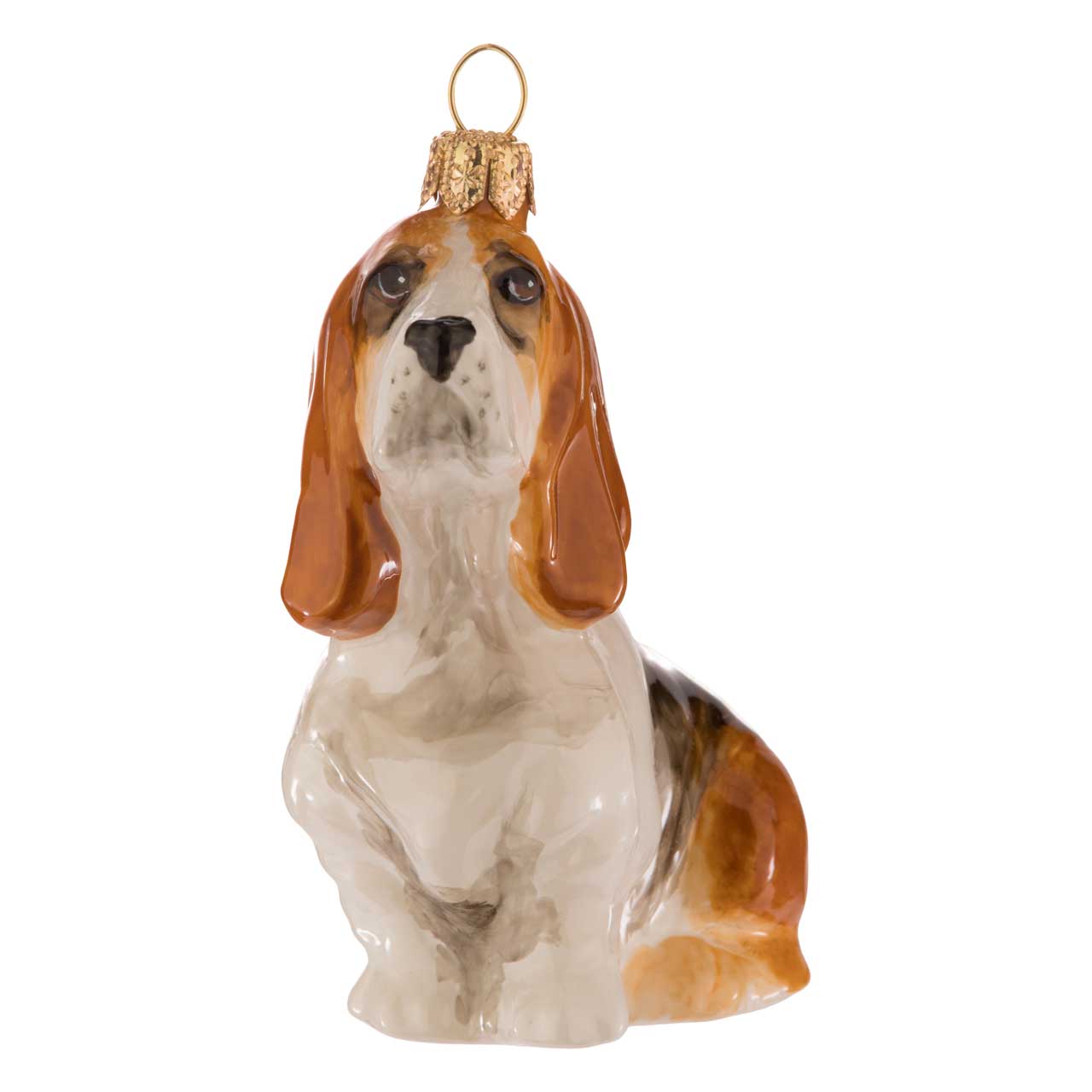 Basset as if made of porcelain